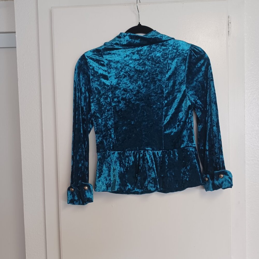 Sans Souci Crushed Velvet Style Blazer - Picture 4 of 5